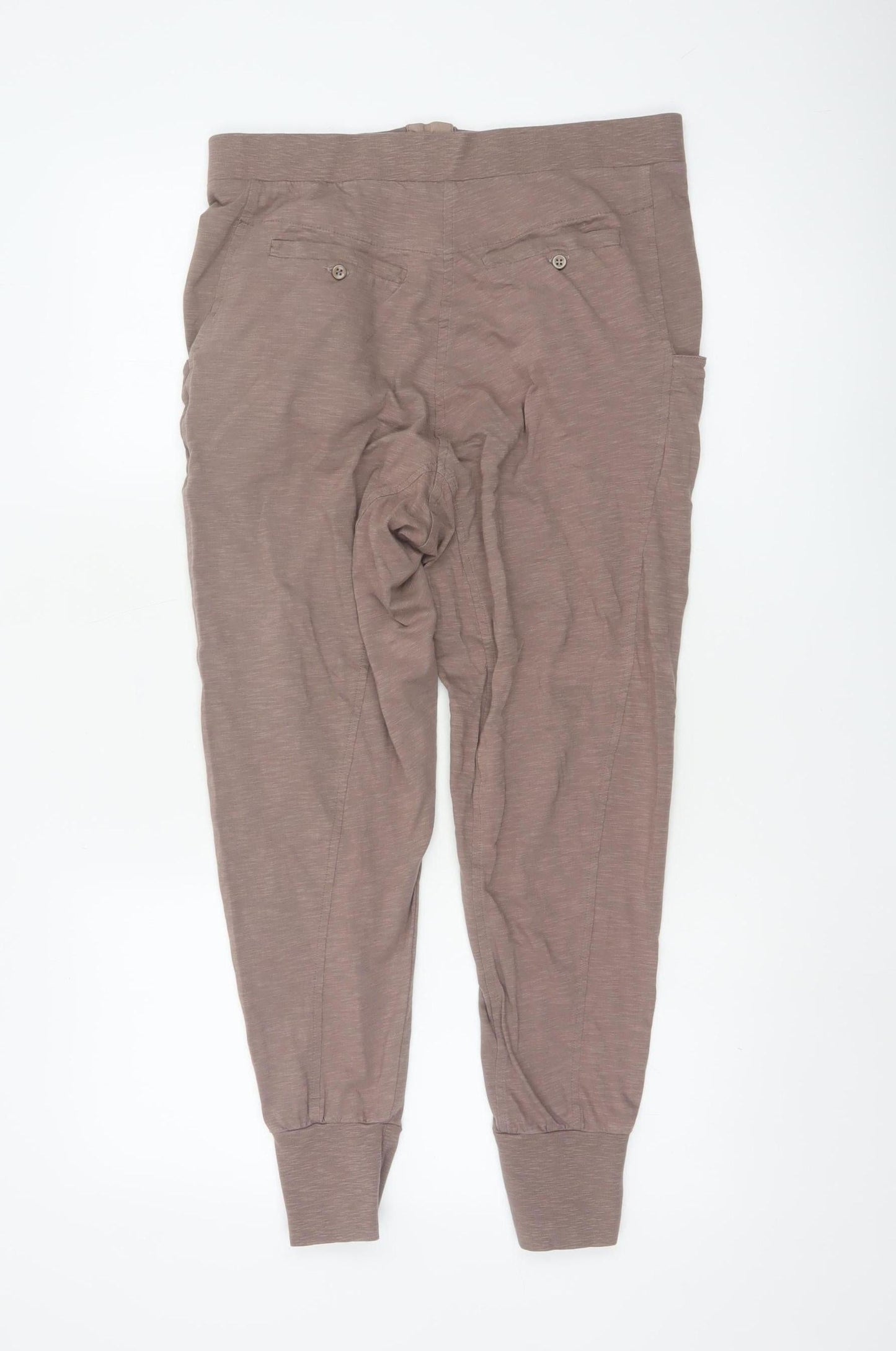 Whistles Women’s Brown Cotton Jogger Style Trousers Size 10