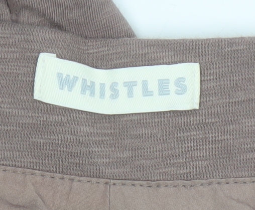 Whistles Women’s Brown Cotton Jogger Style Trousers Size 10