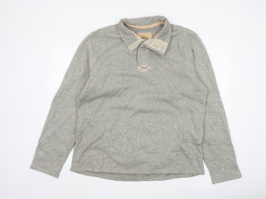 Marks and Spencer North Coast Men's Grey Collared Pullover Jumper L