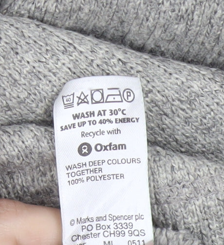 Marks and Spencer North Coast Men's Grey Collared Pullover Jumper L