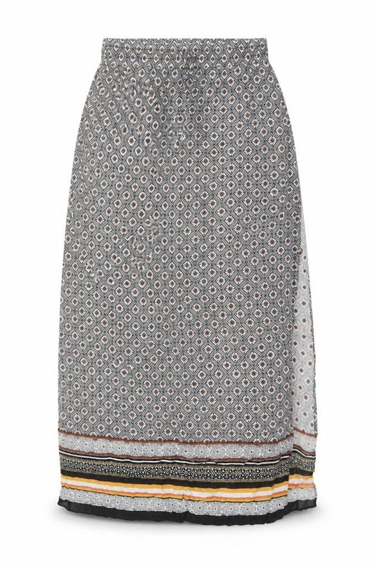 Warehouse Womens Multicoloured Geometric Midi A-Line Skirt Size 10