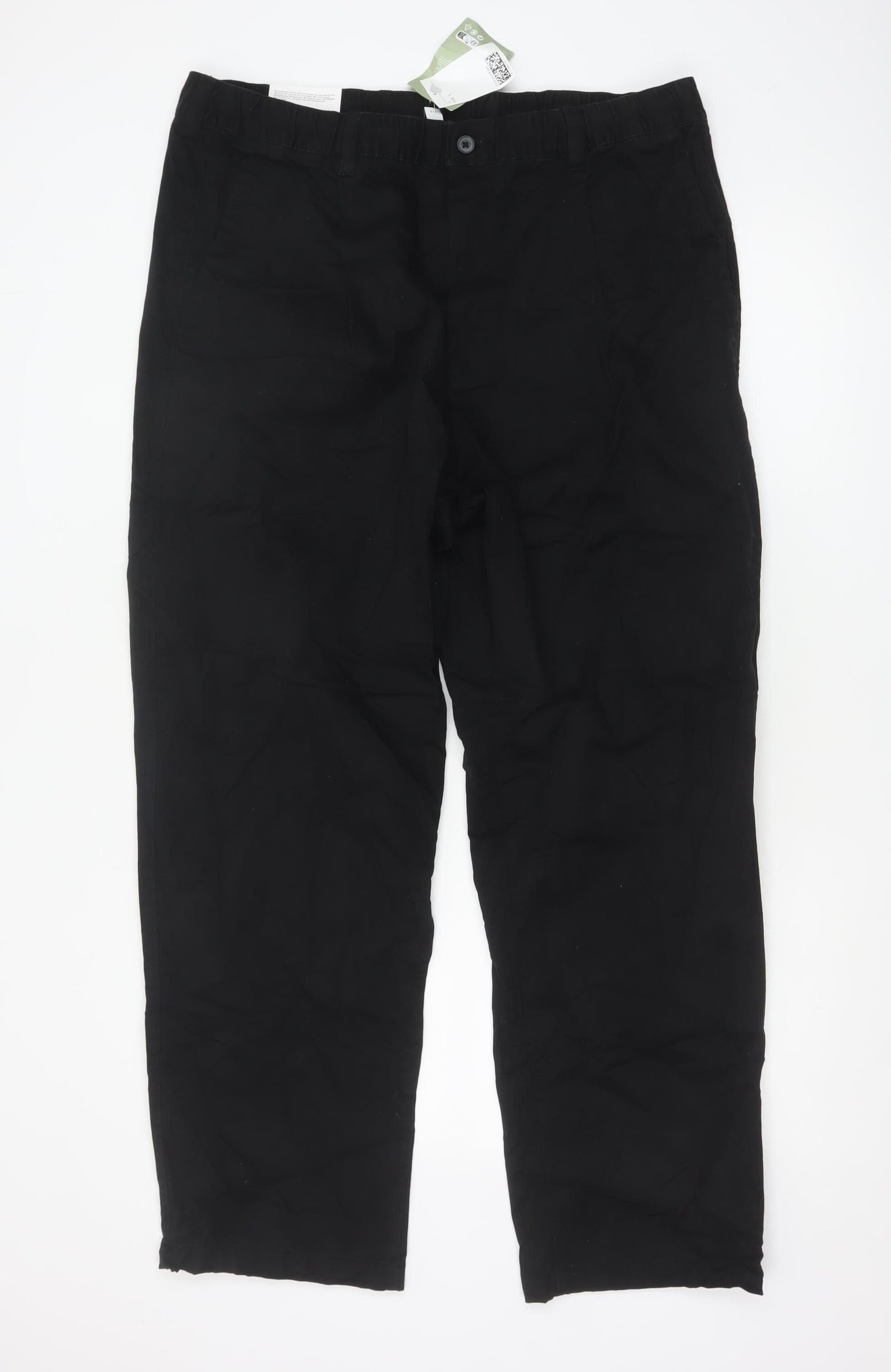 H&M Men’s Black Relaxed Fit Chino Trousers Size L