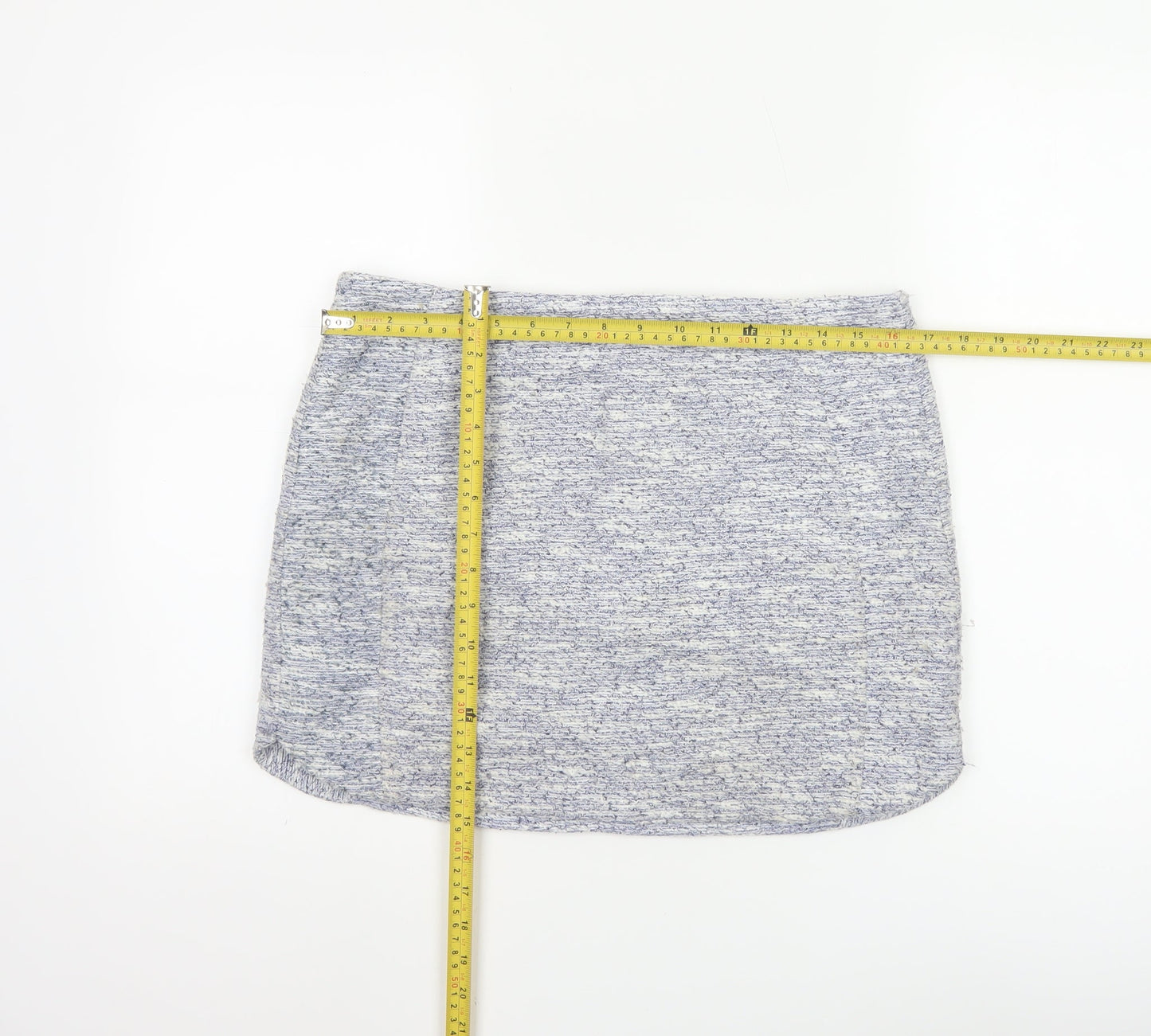 Topshop Women’s Blue Short Pencil Skirt Size 12 Lined Polyester