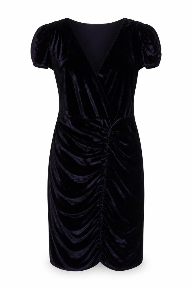 Betty Jackson Black Women’s Purple Velvet Bodycon Dress Size 14