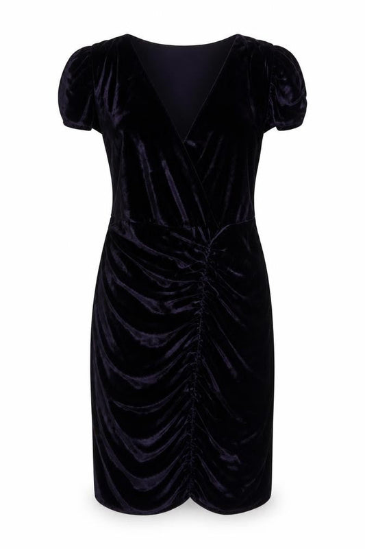 Betty Jackson Black Women’s Purple Velvet Bodycon Dress Size 14