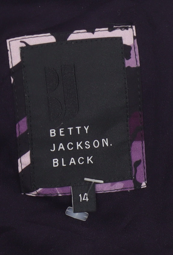 Betty Jackson Black Women’s Purple Velvet Bodycon Dress Size 14