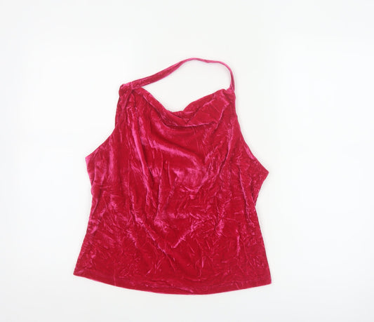 Prewornwholesale purple cropped slim fit active T-shirt with short sleeves and a high neckline.