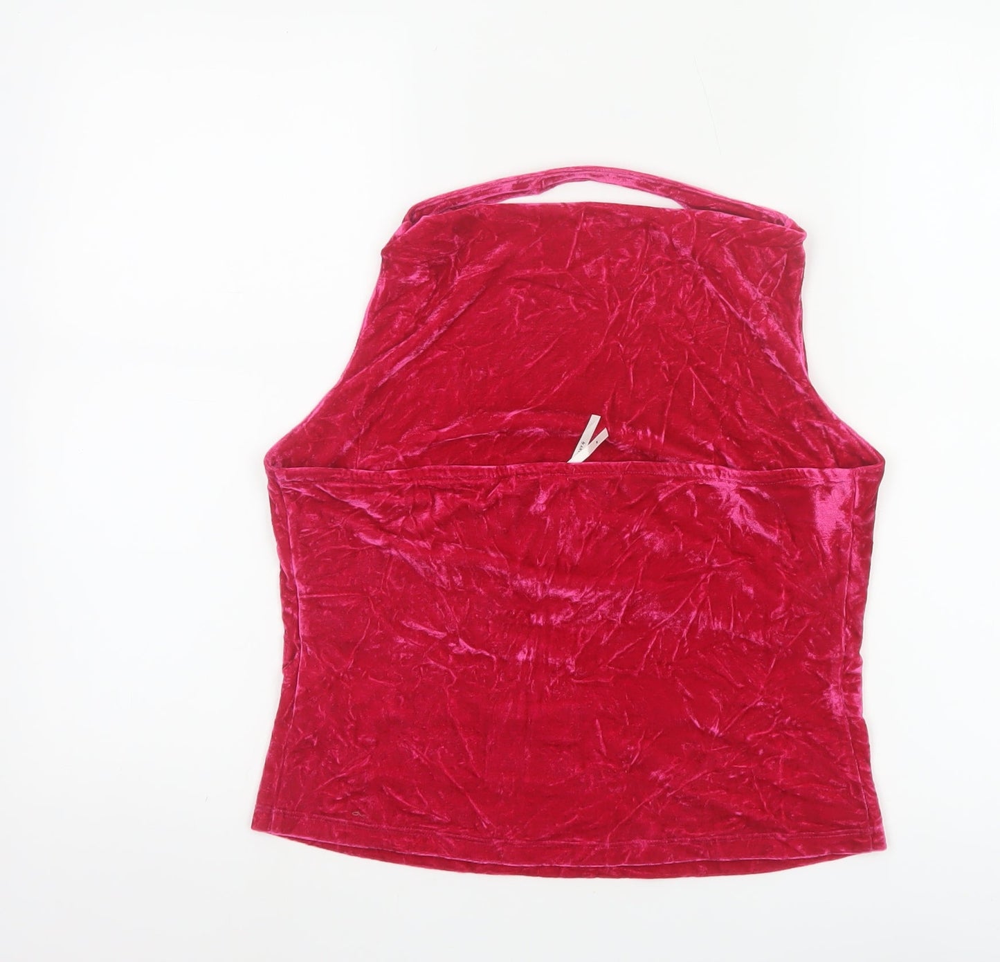 Anthropologie Women's Red Velvet Cowl Neck Camisole Tank Top M