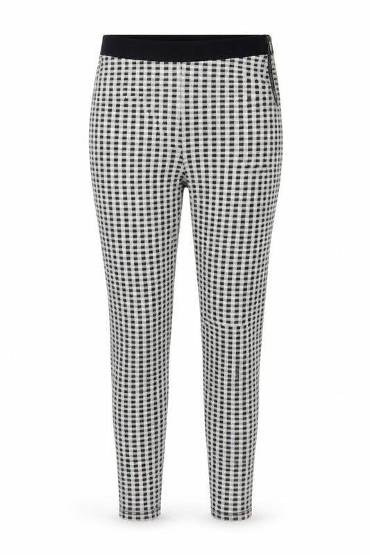 Topshop Women’s Black & White Checked Skinny Trousers Size 8