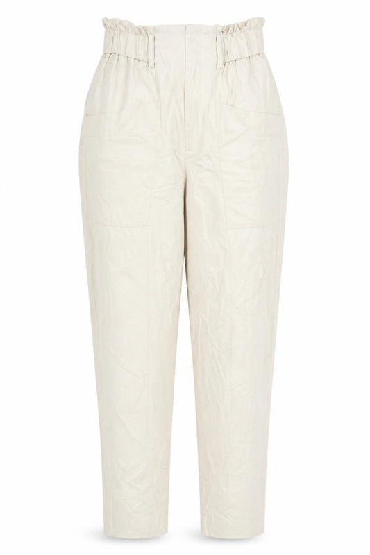 & Other Stories Womens Beige Paperbag Trousers Size 8 Lyocell Blend