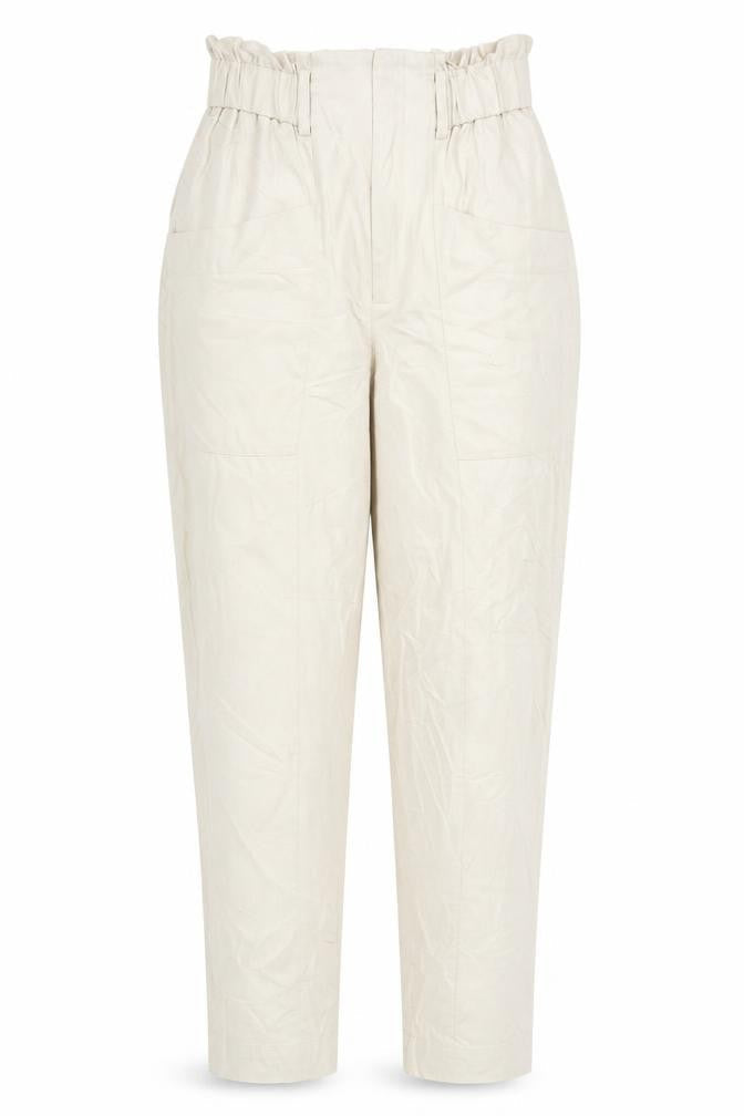& Other Stories Womens Beige Paperbag Trousers Size 8 Lyocell Blend