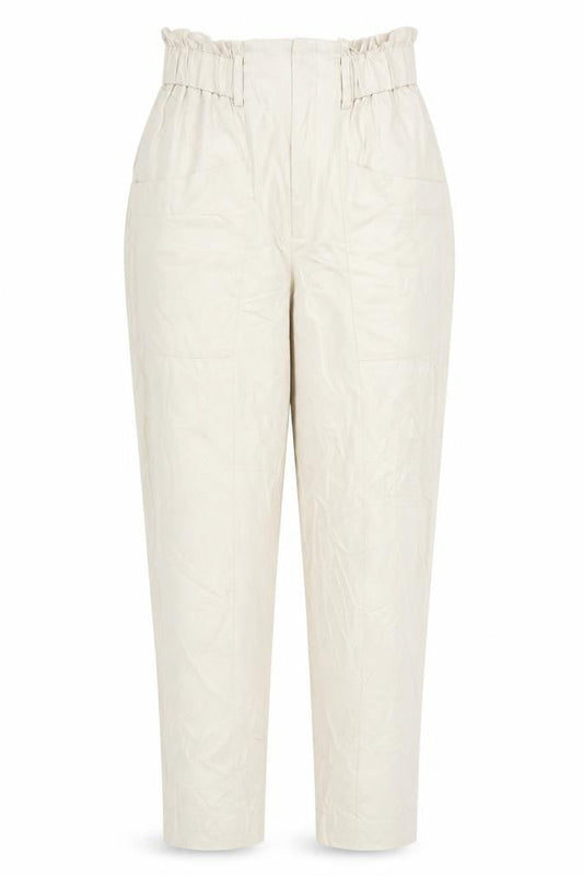 & Other Stories Womens Beige Paperbag Trousers Size 8 Lyocell Blend