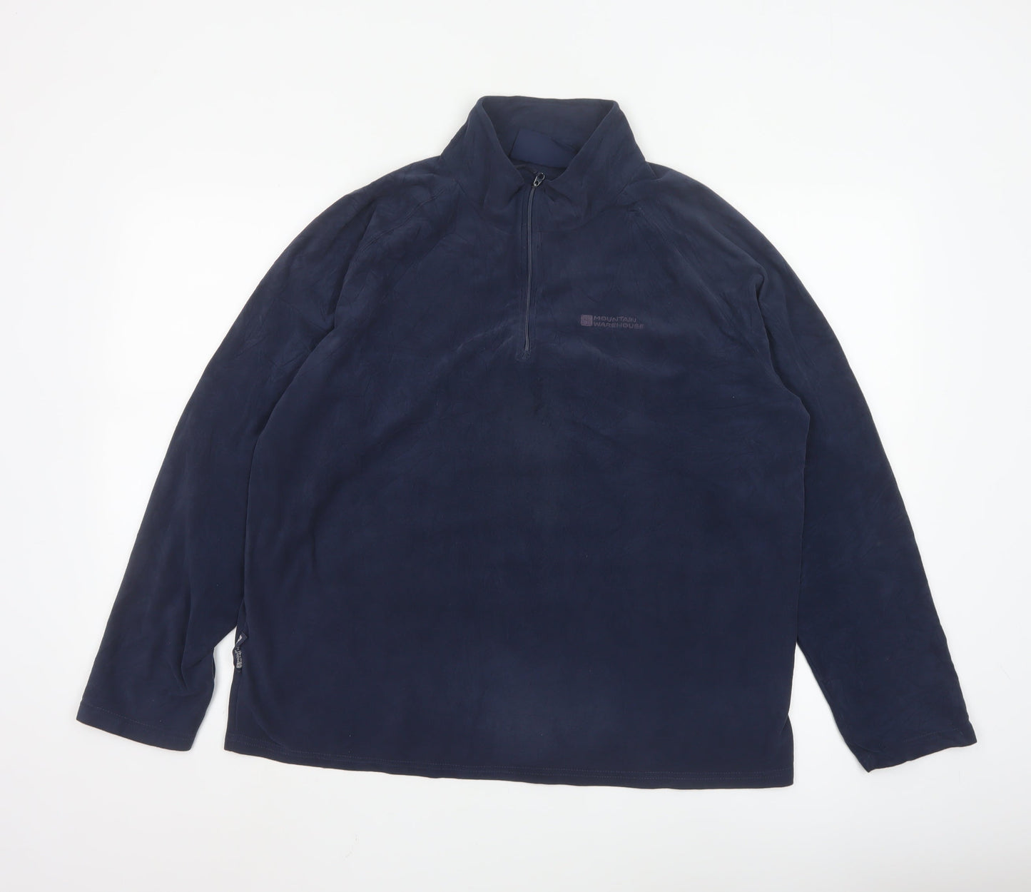 Mountain Warehouse Men Blue Fleece 1/2 Zip Pullover Sweatshirt L