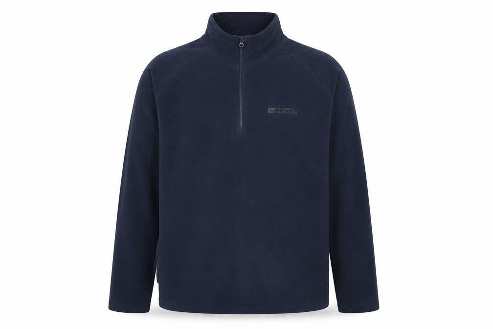 Mountain Warehouse Men Blue Fleece 1/2 Zip Pullover Sweatshirt L