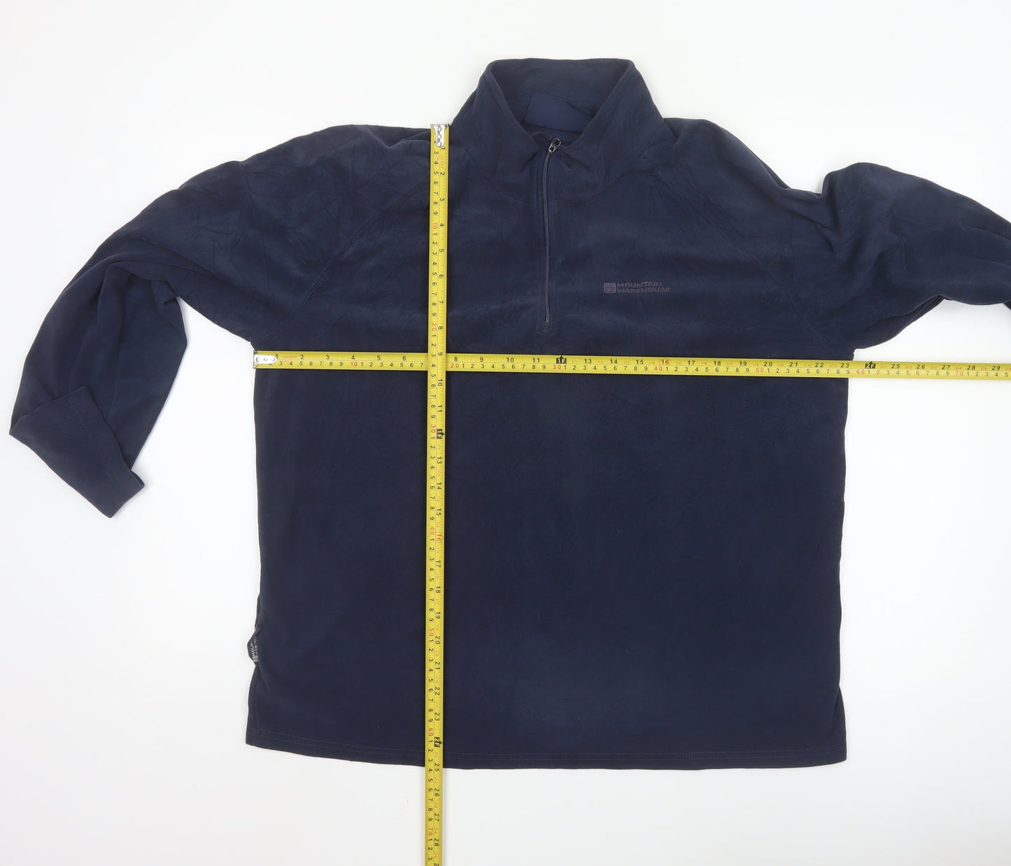 Mountain Warehouse Men Blue Fleece 1/2 Zip Pullover Sweatshirt L
