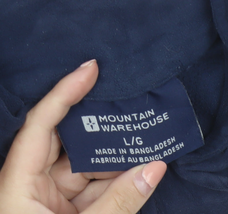 Mountain Warehouse Men Blue Fleece 1/2 Zip Pullover Sweatshirt L