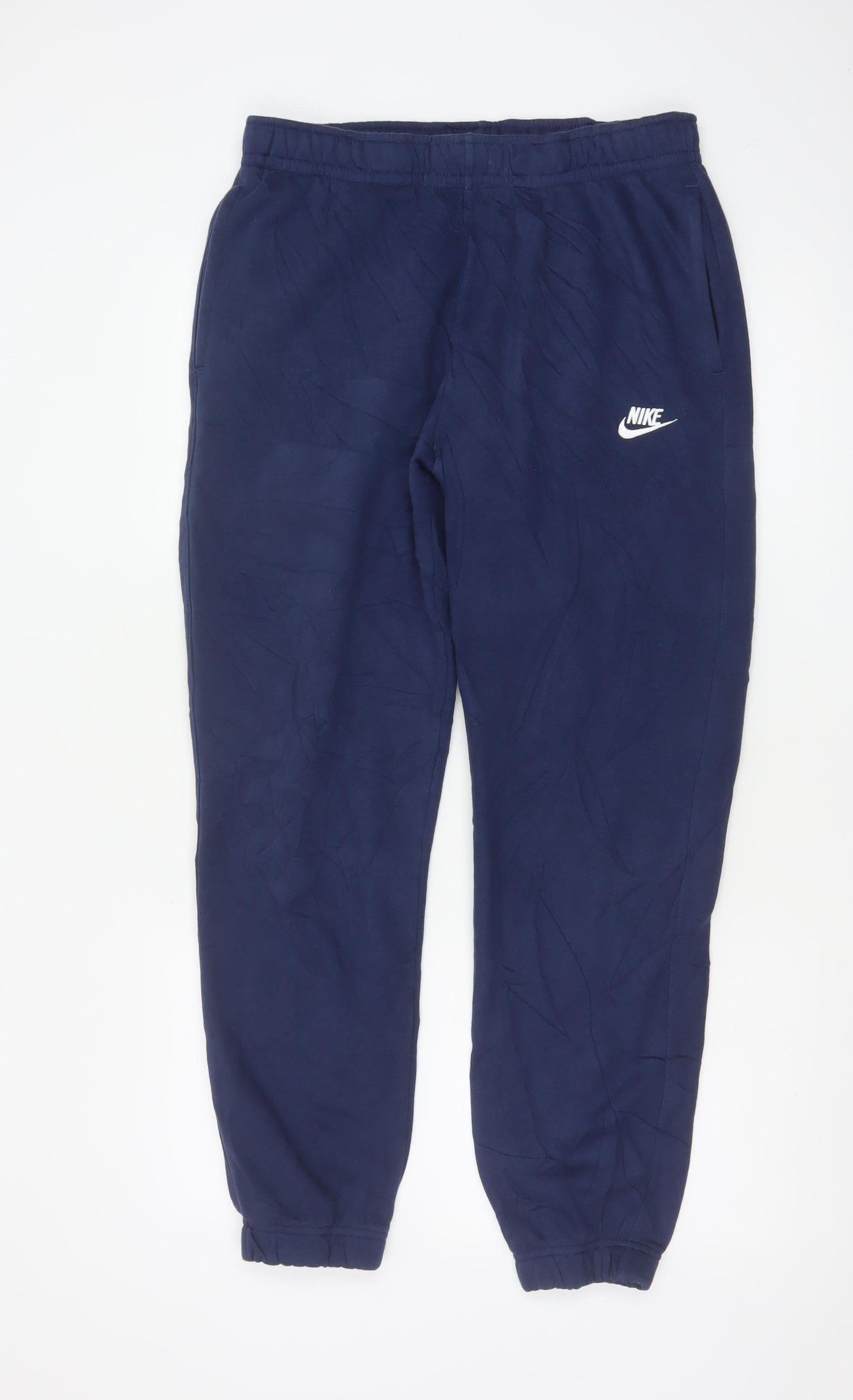 Nike Men's Blue Cotton Jogger Sweatpants M Regular Fit