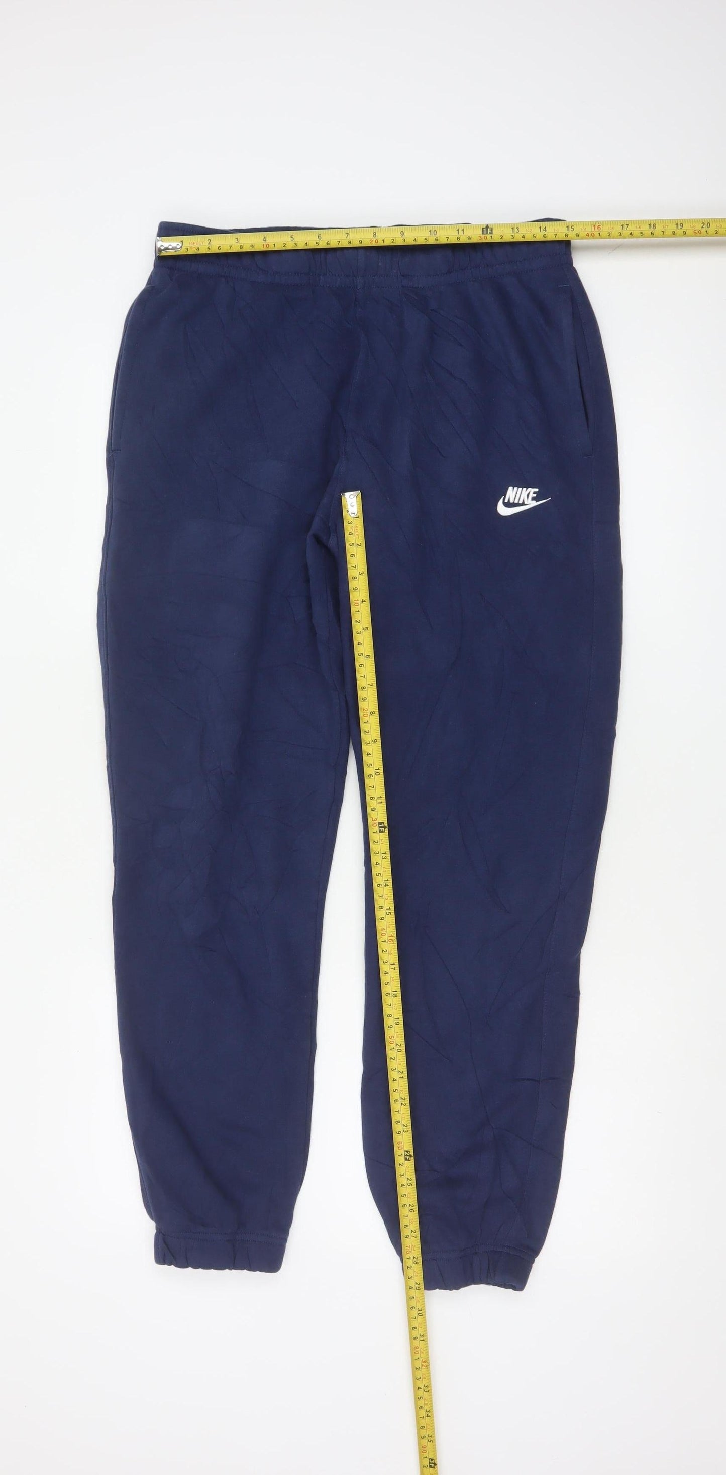 Nike Men's Blue Cotton Jogger Sweatpants M Regular Fit