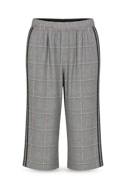 Marks and Spencer Womens Grey Check Elastic Waist Trousers Size 20
