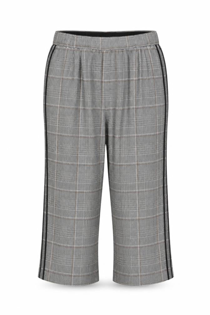 Marks & Spencer Womens Grey Check Elastic Waist Trousers Size 20