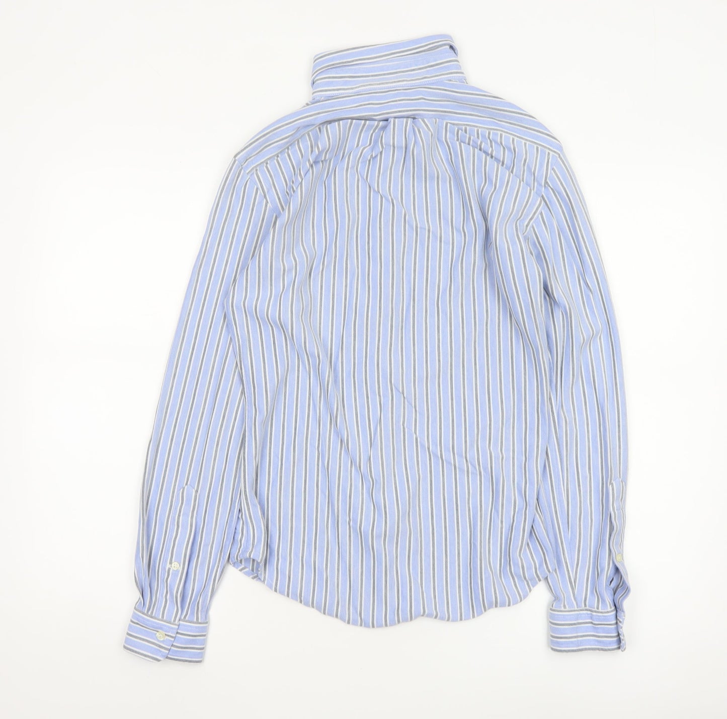 Ralph Lauren Men Blue Slim Fit Striped Button-Up Oxford Shirt S