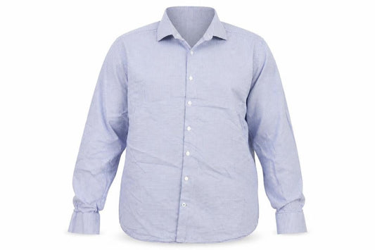 Burton Menswear London Men's Blue Slim Fit 2XL Long Sleeve Check Shirt