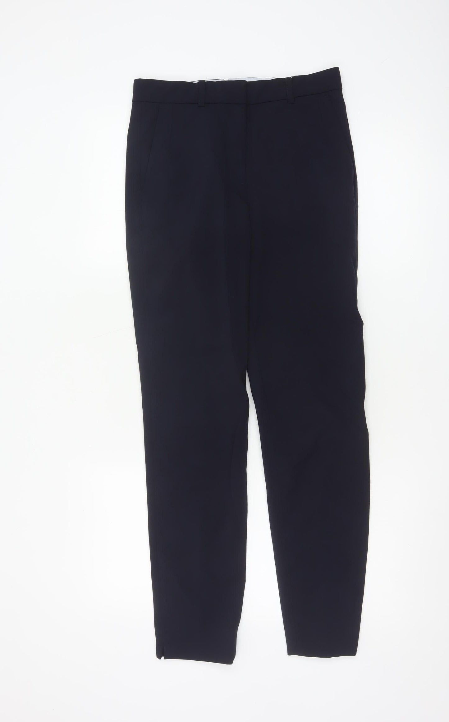 Jigsaw Womens Black Wool Blend Slim Tapered Trousers UK 6