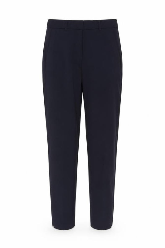 Jigsaw Womens Black Wool Blend Slim Tapered Trousers UK 6