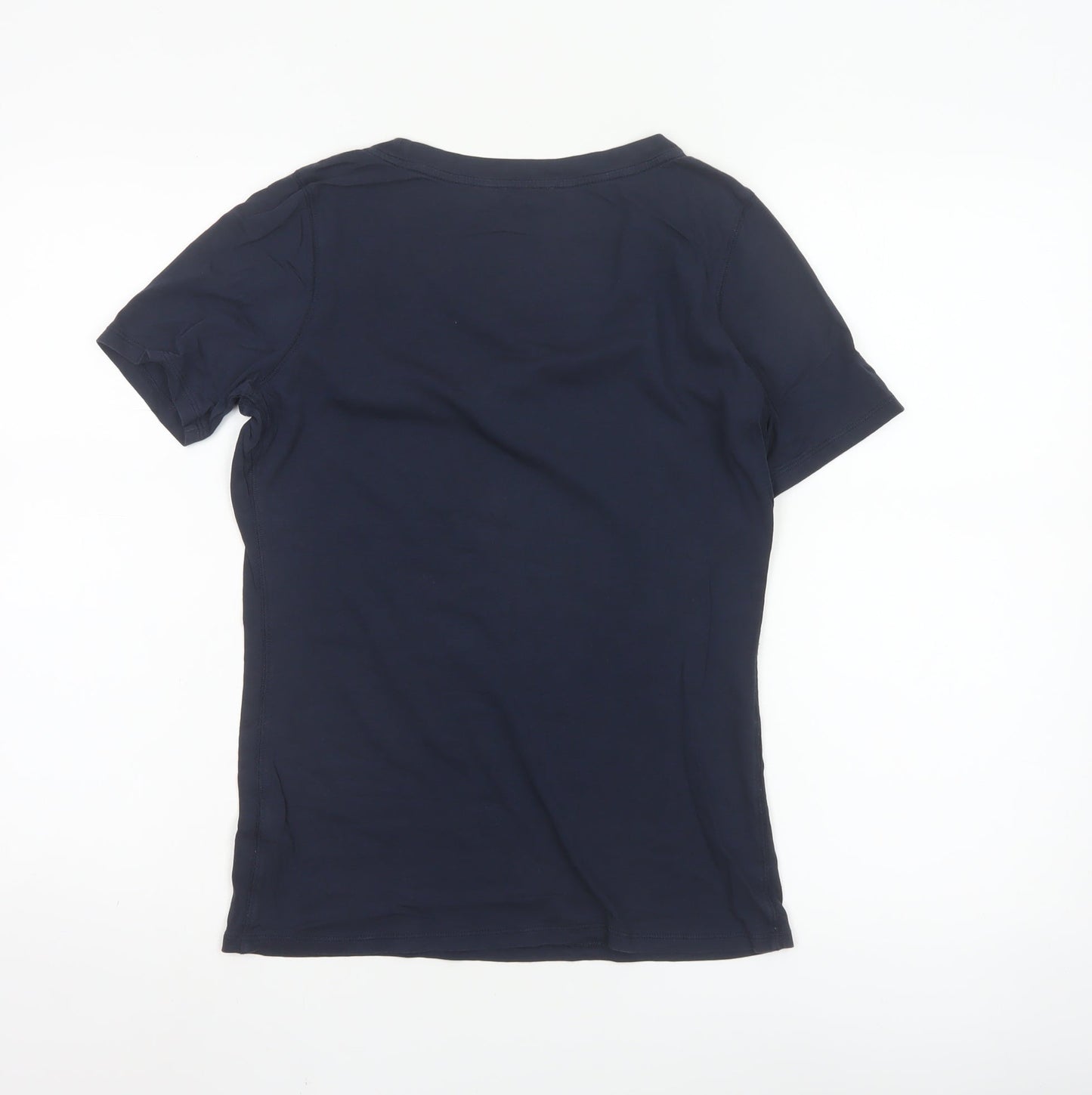 Jigsaw Women's Blue XS Basic Modal Cotton Short Sleeve T-Shirt
