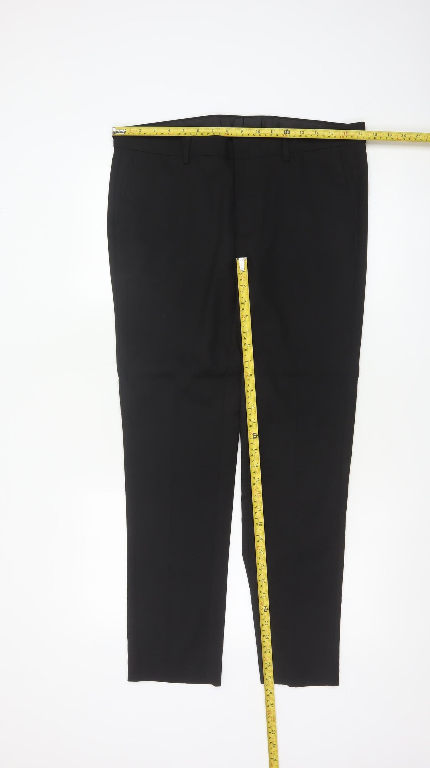 Topman Men's Black Slim Fit Dress Trousers W34 L30