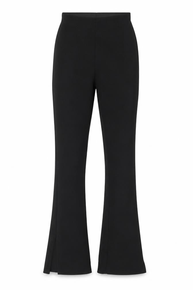 Zara Womens Black XS Flared High Rise Stretch Knit Trousers