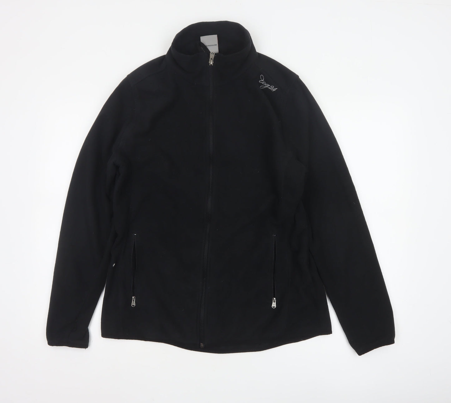 TOG24 Women's Black Fleece Jacket Size 16 Full Zip Outdoor Wear