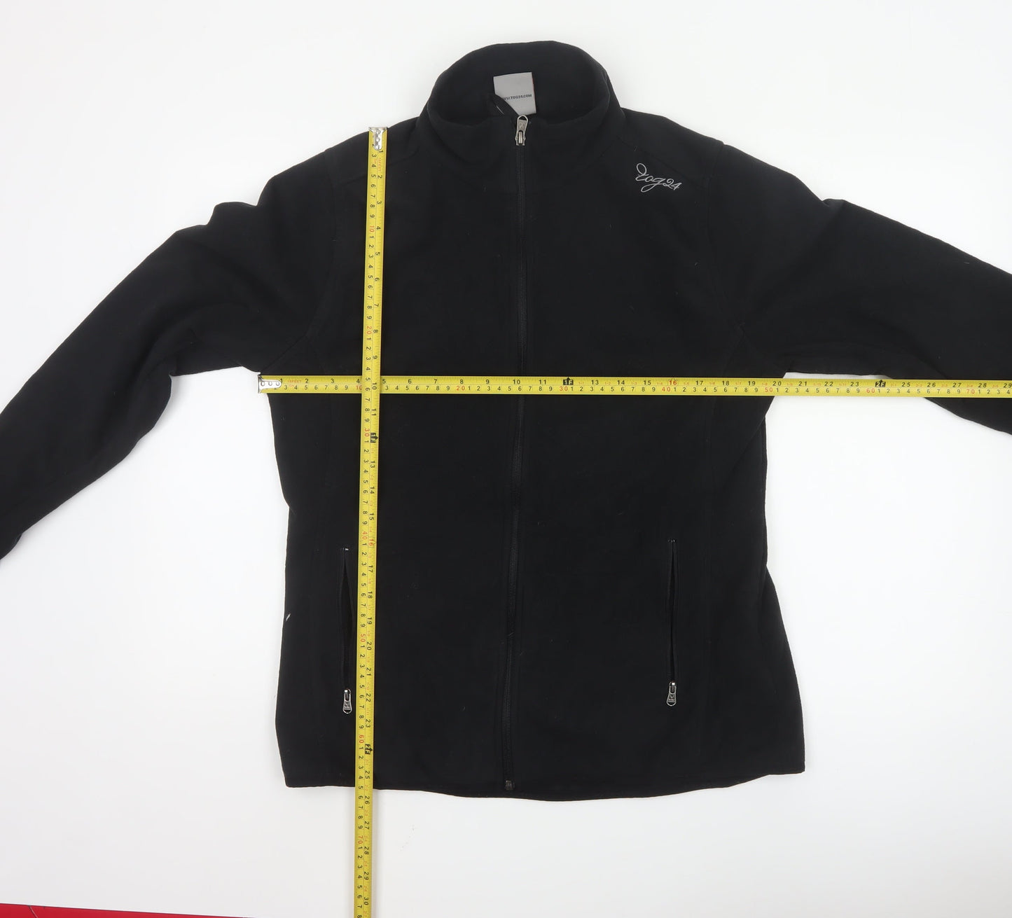 TOG24 Women's Black Fleece Jacket Size 16 Full Zip Outdoor Wear
