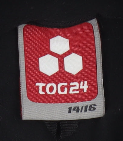 TOG24 Women's Black Fleece Jacket Size 16 Full Zip Outdoor Wear