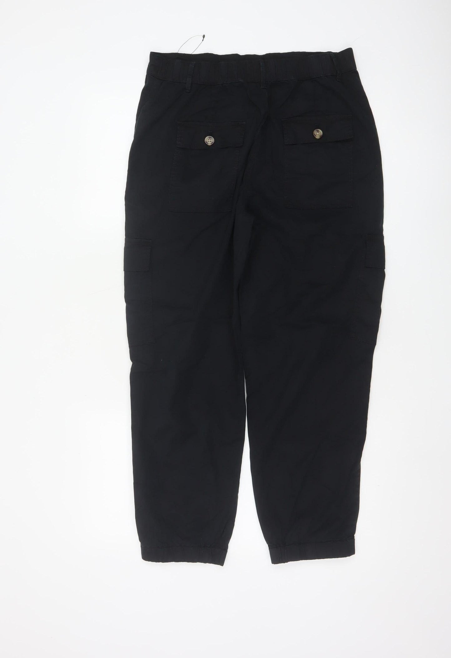 Marks and Spencer Women's Black Cargo Trousers Size 12 Short