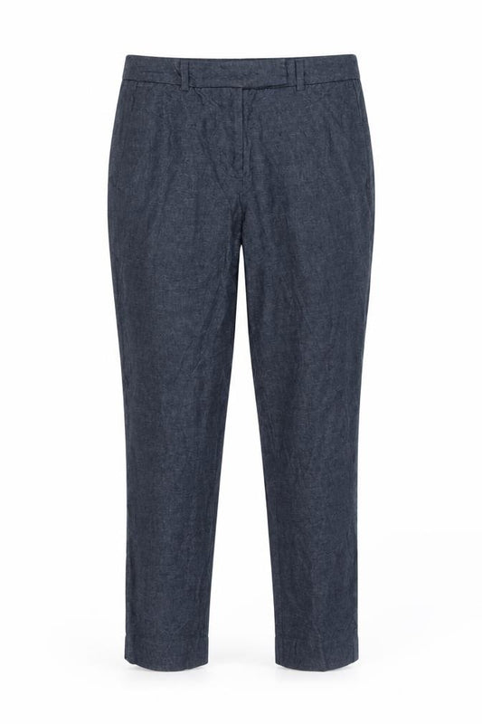 Marks and Spencer Women Blue Short Cropped Chino Trousers UK 10