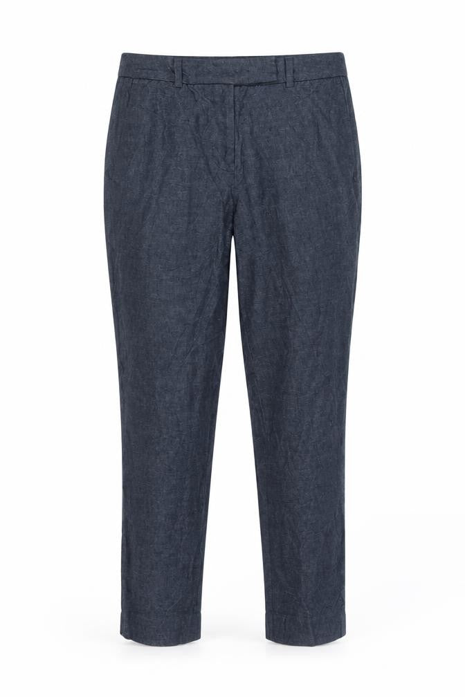Marks & Spencer Women Blue Short Cropped Chino Trousers UK 10