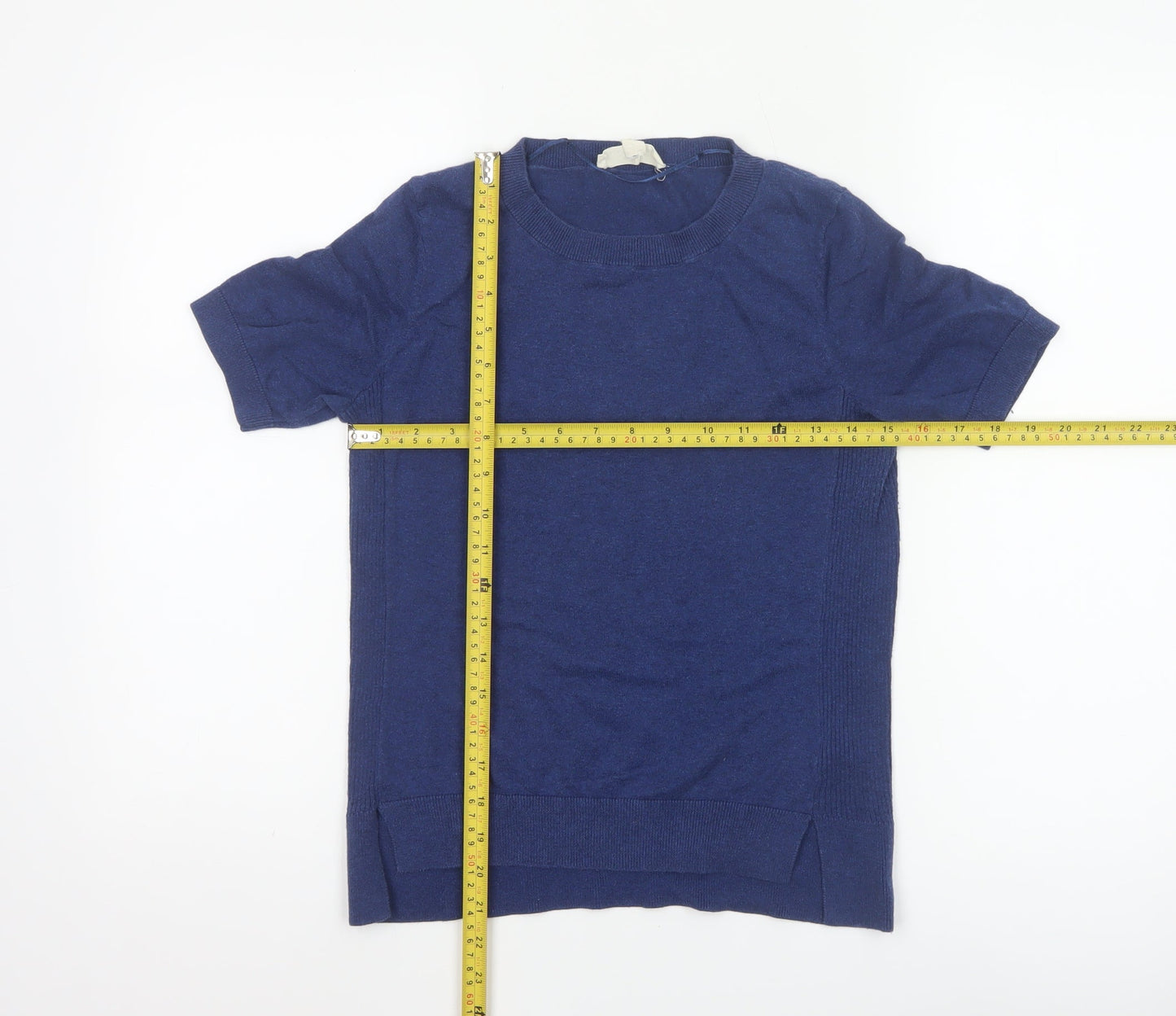 Seasalt Cornwall Women's Blue 100% Cotton Short Sleeve Crew Neck T-Shirt UK 8