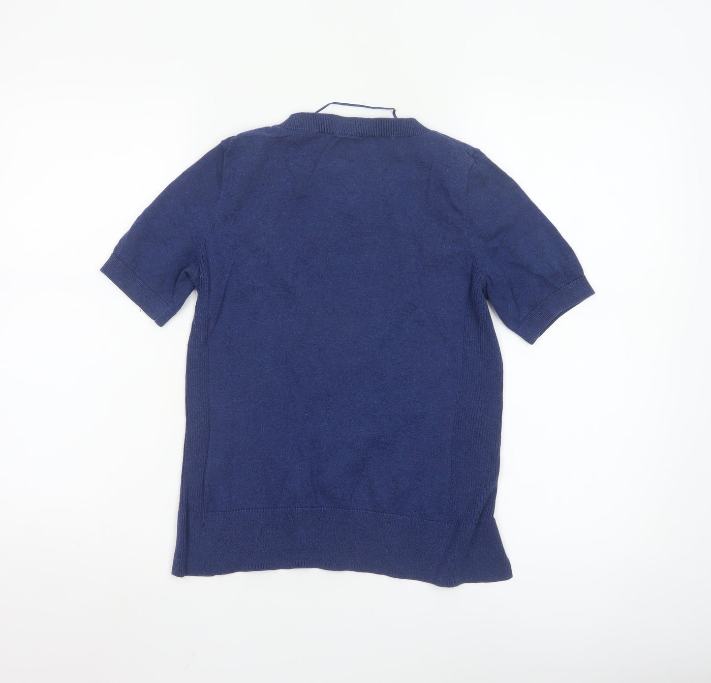Seasalt Cornwall Women's Blue 100% Cotton Short Sleeve Crew Neck T-Shirt UK 8