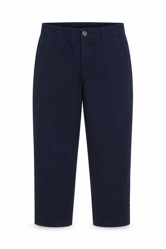 Principles Women Navy Blue Cotton Blend Chino Trousers Size 10