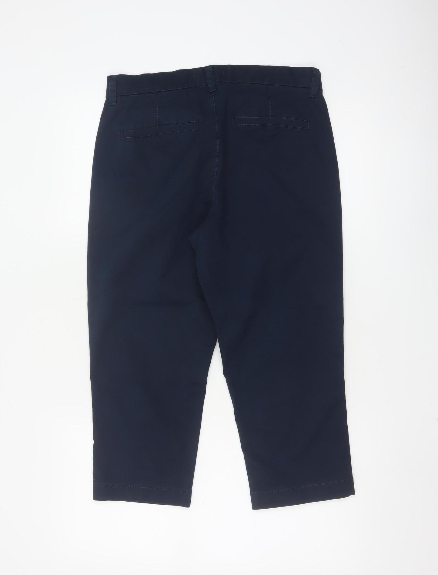 Principles Women Navy Blue Cotton Blend Chino Trousers Size 10
