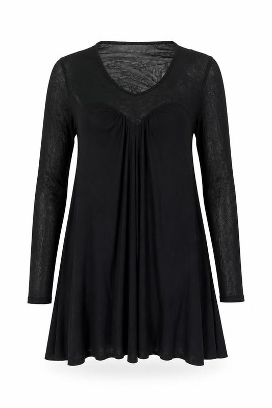 Miss Selfridge Women’s Black A-Line Sheer Long Sleeve Dress Size 10