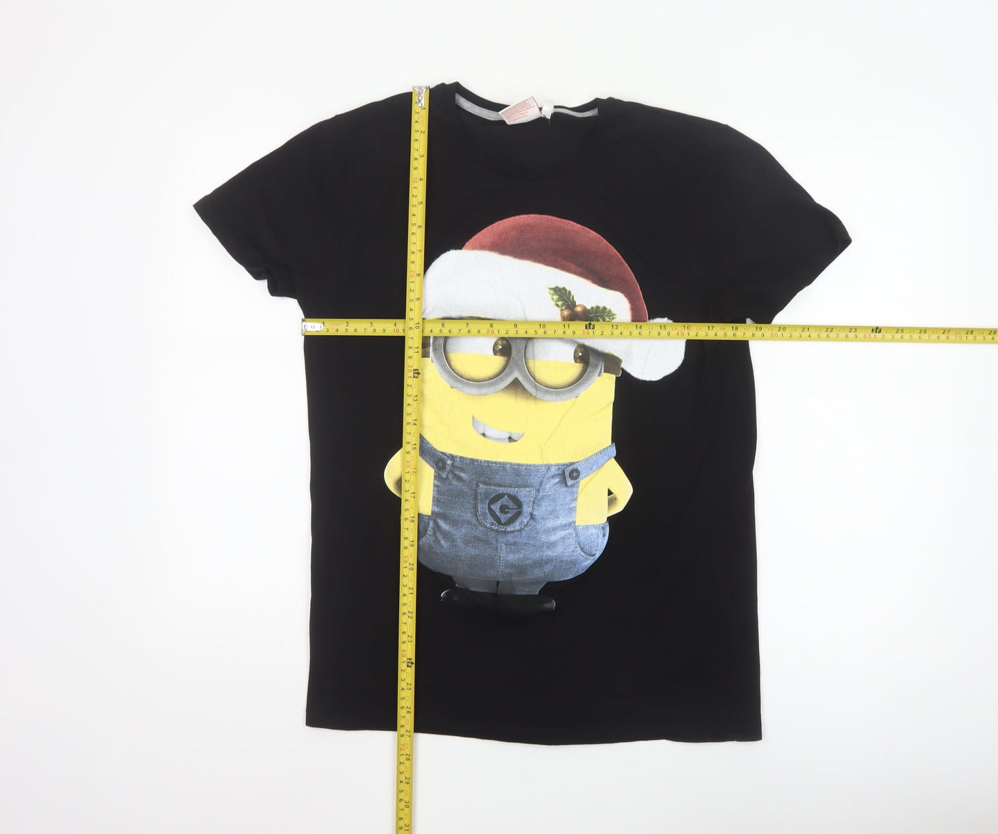 Despicable Me Minions Men's Black Christmas Cotton T-Shirt M