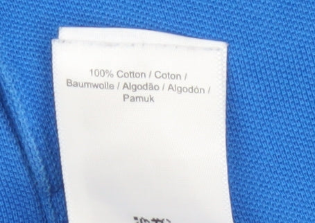 Fred Perry Men's Blue Cotton Polo Shirt Size L Classic Fit