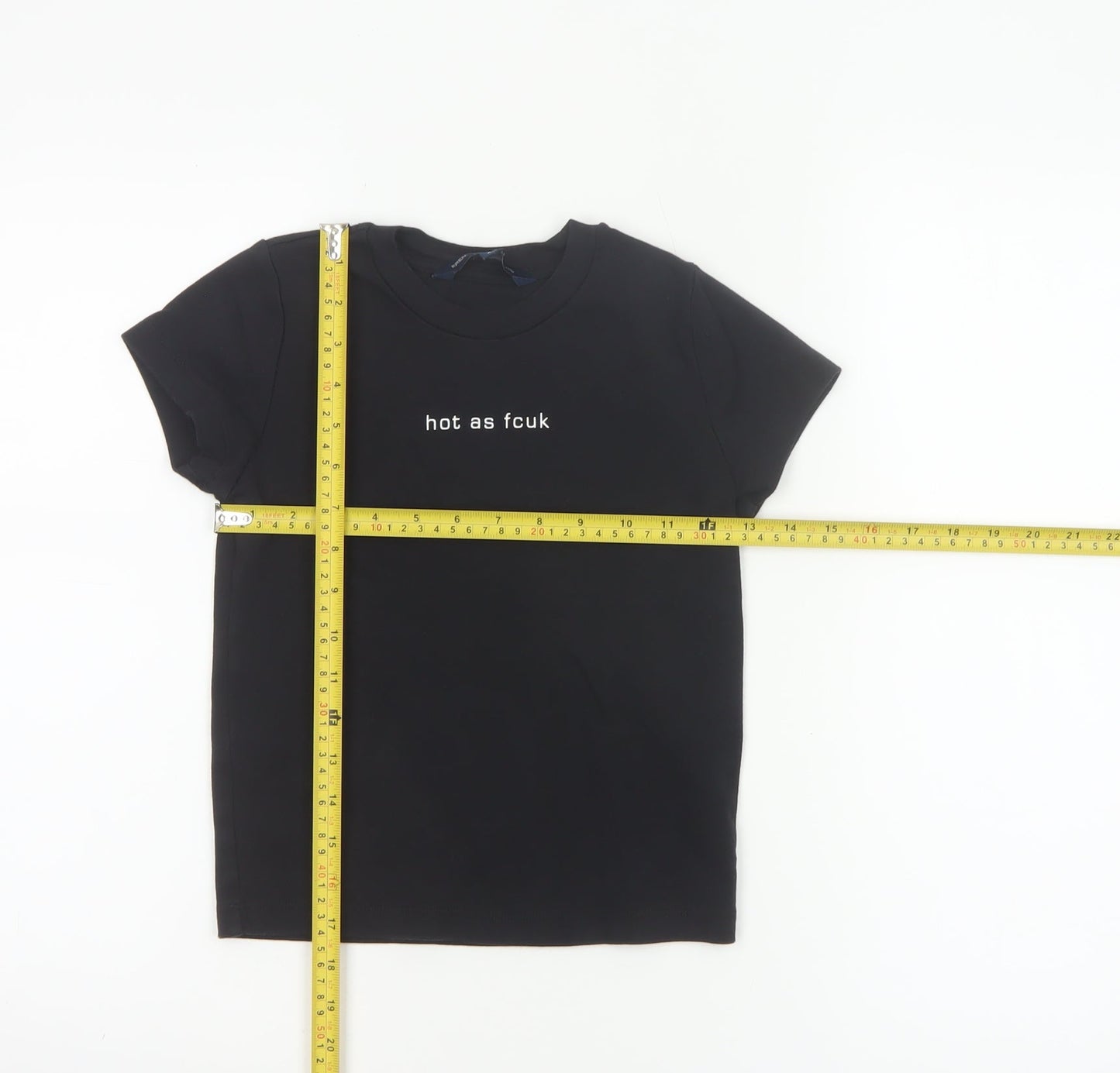 French Connection Women's Black XS Cotton Graphic T-Shirt