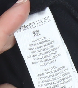French Connection Women's Black XS Cotton Graphic T-Shirt