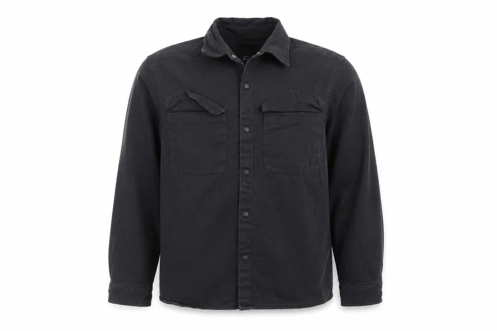 River Island Men's Black Cotton Twill Casual Jacket L