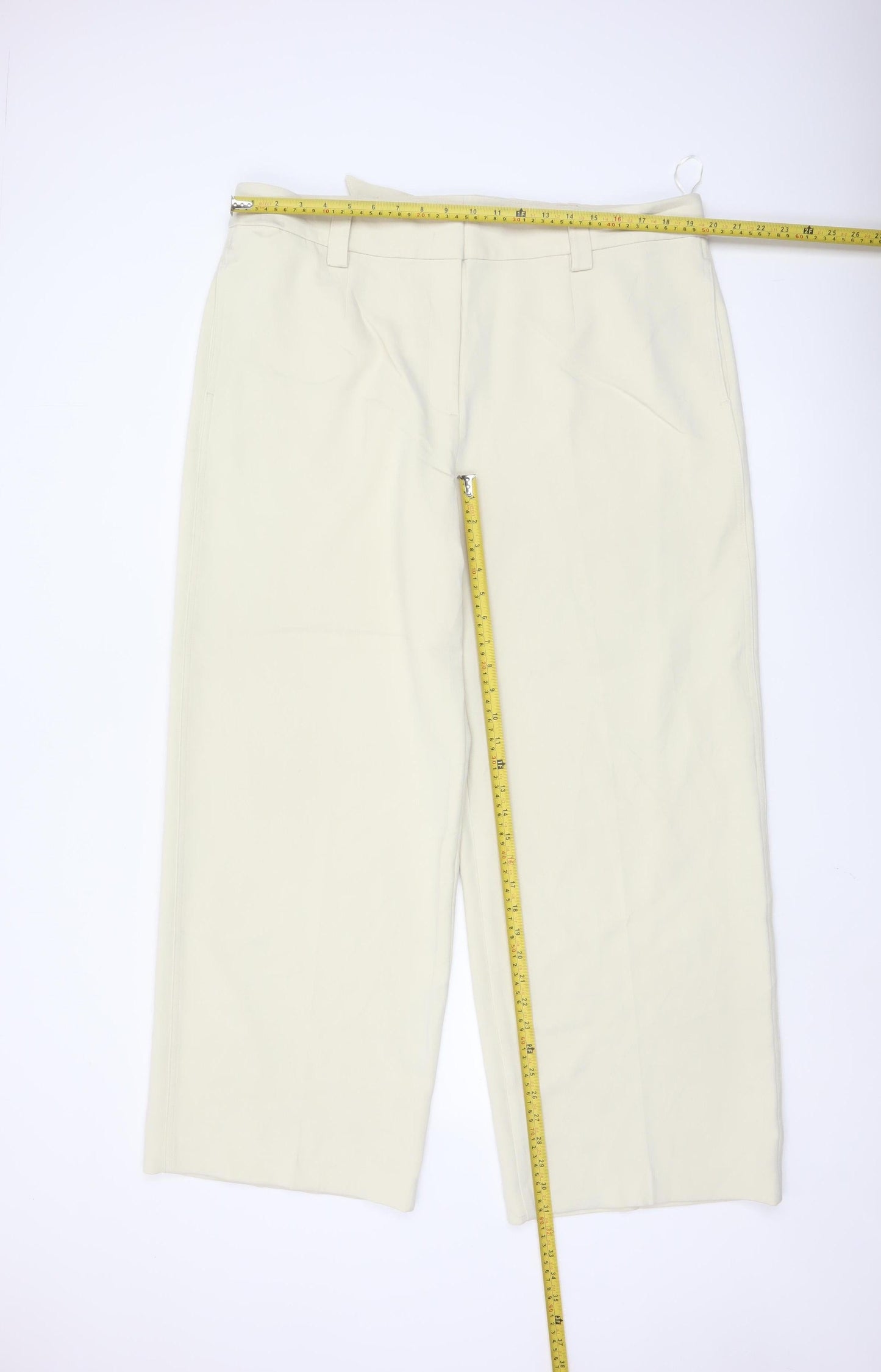 Marks and Spencer Women Beige Regular Fit Stretch Trousers Size 20