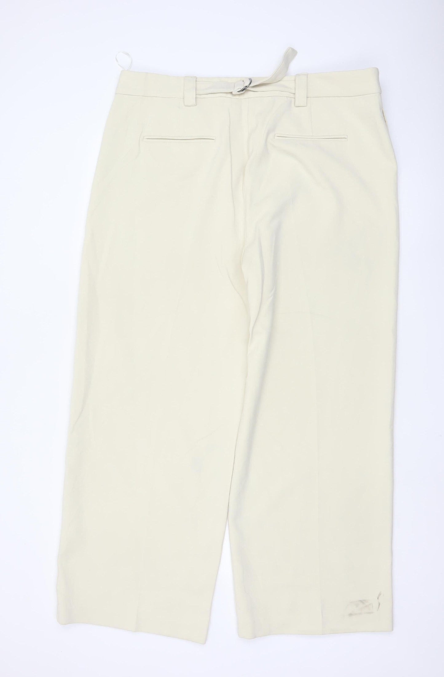 Marks and Spencer Women Beige Regular Fit Stretch Trousers Size 20