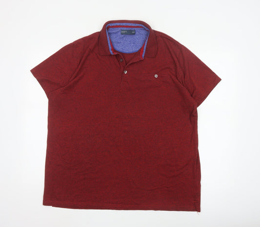Easy Men’s Red Short Sleeve Polo Shirt XXL Cotton Blend Classic Fit